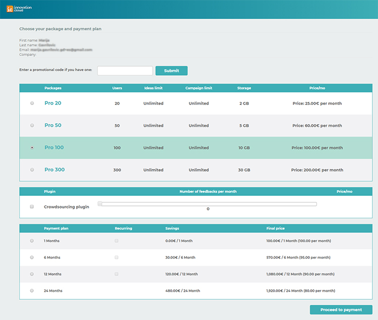 IC PRO packages es