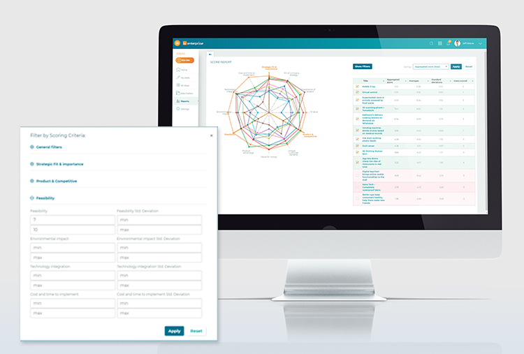 How to set filters on score report